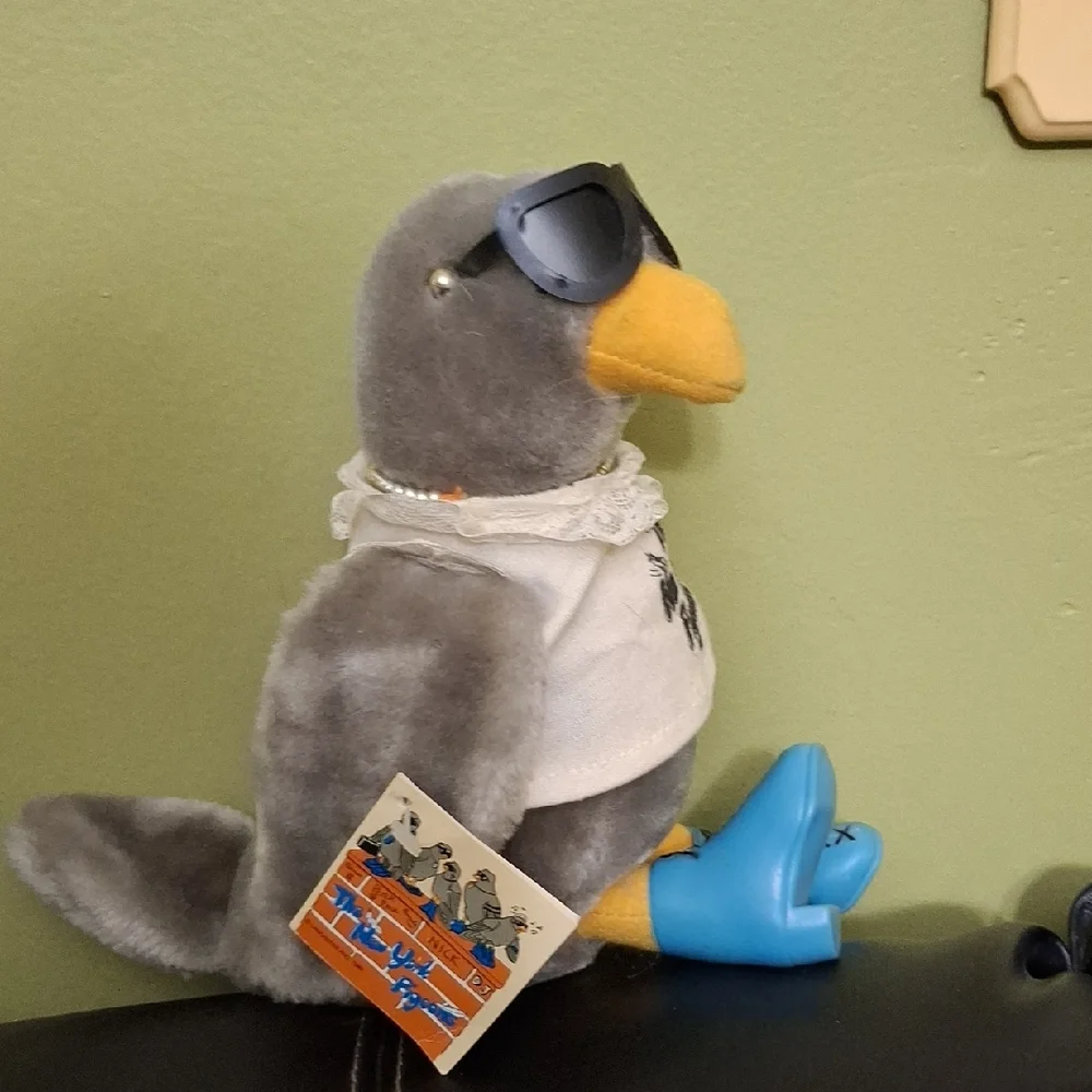 Gray and Blue Bird Plush Toy